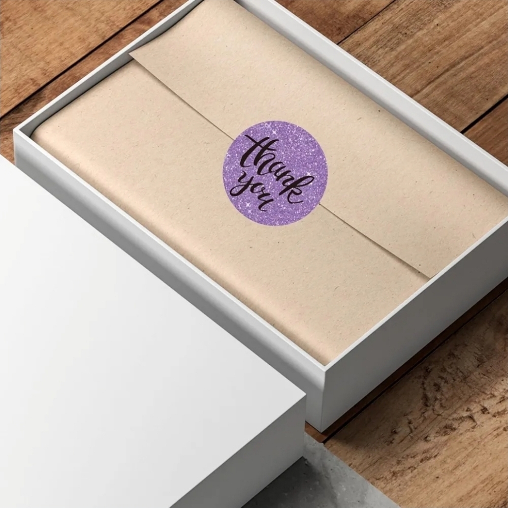100 Ct 2in Glitter Purple Poshmark QR Sticker Customized To Your Closet - Picture 5 of 6